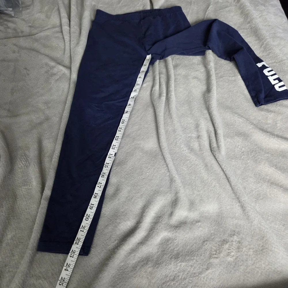 Polo Ralph Lauren Girls Size Large Elastic Waist Pull On Leggings Blue White